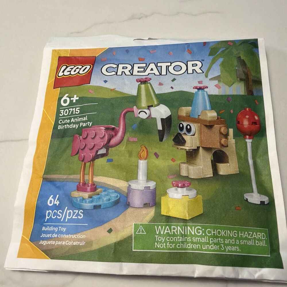 LEGO Creator 30715 Cute Animal Birthday Party - Paper Bag Set - New! Free Ship!